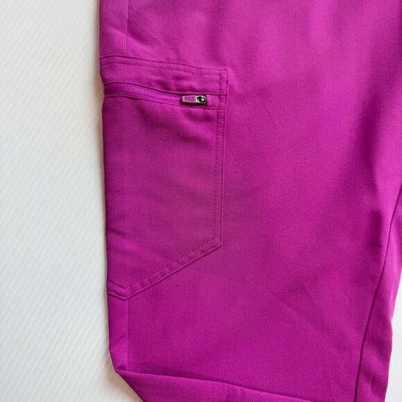 FIGS Zamora 2.0 Jogger Scrub Pants Bright Fuchsia Women’s Large NWT Rare Retired - Picture 7 of 14